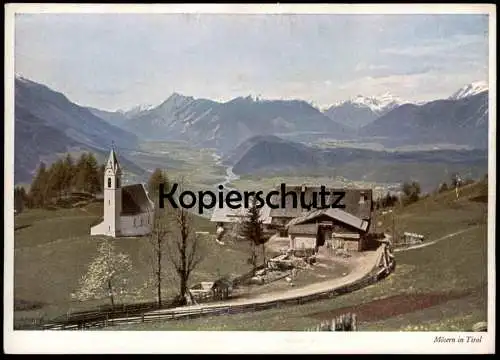ALTE POSTKARTE MÖSERN IN TIROL GEGEN INNTAL UND LECHTALER ALPEN Kirche Panorama Ansichtskarte AK postcard cpa