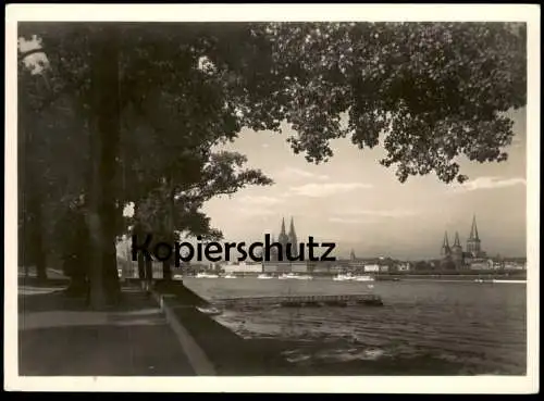 ALTE POSTKARTE HANSESTADT KÖLN RHEIN RHEINUFER DOM KIRCHE ST. KUNIBERT Ansichtskarte AK cpa postcard