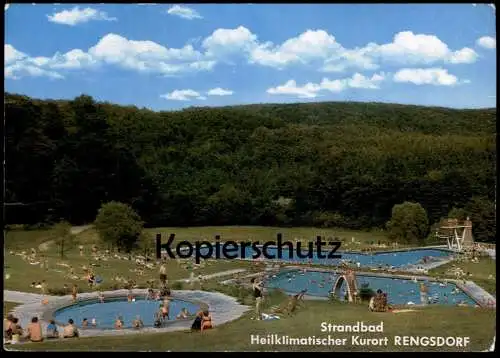 ÄLTERE POSTKARTE RENGSDORF WALDBREITBACH STRANDBAD BAD SCHWIMMBAD FREIBAD piscine pool Ansichtskarte AK cpa postcard