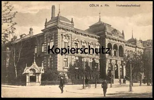 ALTE POSTKARTE CÖLN AM RHEIN HOHENSTAUFENBAD KÖLN BAD Badeanstalt Ansichtskarte cpa AK postcard