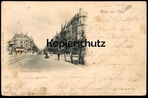 ALTE POSTKARTE GRUSS AUS KÖLN HOHENZOLLERNRING 1898 Cöln Cologne Hohenzollern Ring Ansichtskarte AK cpa postcard