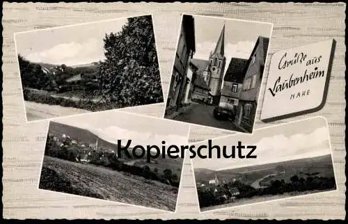 ÄLTERE POSTKARTE GRÜSSE AUS LAUBENHEIM AN DER NAHE RECHTECKSTEMPEL LAUBENHEIM LANGENLONSHEIM-STROMBERG AK cpa postcard