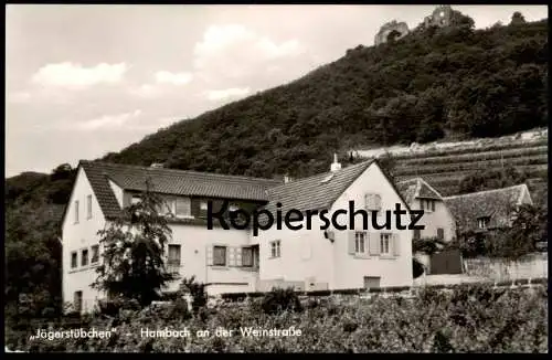 ÄLTERE POSTKARTE HAMBACH GASTHAUS UND PENSION JÄGERSTÜBCHEN BESITZERIN HILDE GLAS AMT NEUSTADT WEINSTRASSE cpa postcard