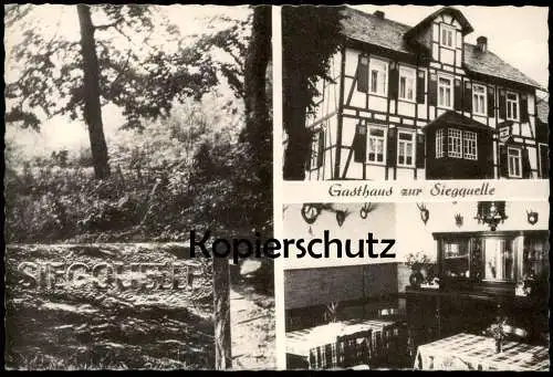 ÄLTERE POSTKARTE GROSSENBACH GASTHAUS ZUR SIEGQUELLE BAD LAASPHE SIEG EWALD SCHNEIDER AK cpa postcard Ansichtskarte