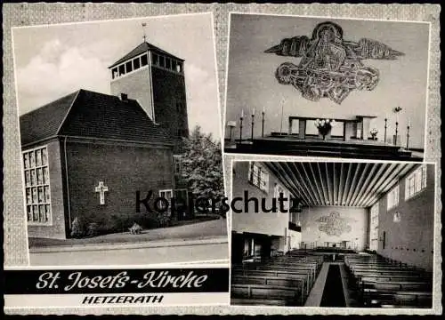 ÄLTERE POSTKARTE HETZERATH ST. JOSEFS KIRCHE WITTLICH-LAND church église AK Ansichtskarte postcard cpa