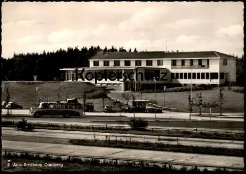 ÄLTERE POSTKARTE AUTO-RASTHAUS CAMBERG IM TAUNUS BUS OMNIBUS RASTSTÄTTE RASTHOF AUTOHOF highway motorway autoroute AK