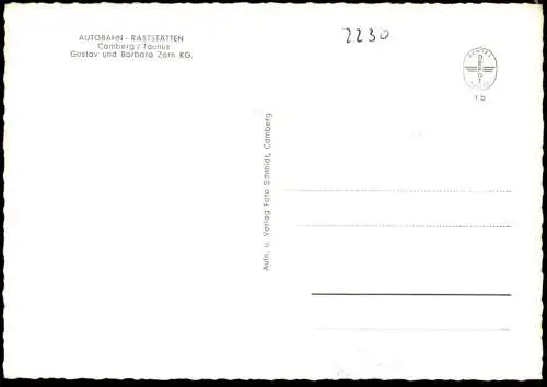 ÄLTERE POSTKARTE AUTO-RASTHAUS CAMBERG IM TAUNUS BUS OMNIBUS RASTSTÄTTE RASTHOF AUTOHOF highway motorway autoroute AK