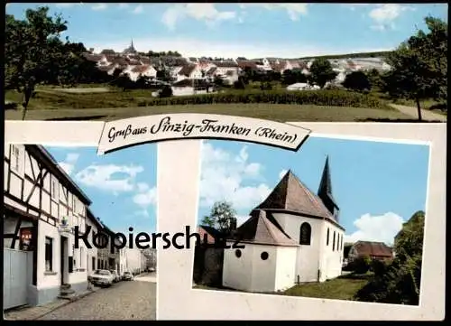 ÄLTERE POSTKARTE GRUSS AUS SINZIG-FRANKEN RHEIN REKLAME KÜPPERS KÖLSCH PSE FAKT FRANZ ANDRÉ BÄCKEREI LEBENSMITTEL AK cpa