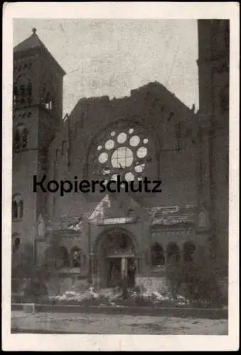 ALTE POSTKARTE BERLIN WEDDING KAPERNAUM KIRCHE 1/2 BAUSTEIN FÜR DEN WIEDERAUFBAU 50 JAHRE Ansichtskarte AK cpa postcard