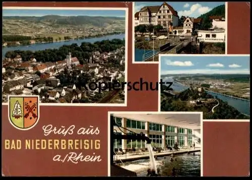 ÄLTERE POSTKARTE BAD NIEDERBREISIG AM RHEIN SCHWIMMBAD BAD HALLENBAD BREISIG Ansichtskarte AK postcard cpa