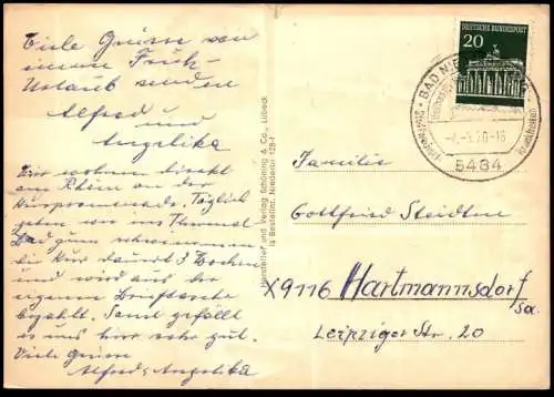 ÄLTERE POSTKARTE BAD NIEDERBREISIG AM RHEIN SCHWIMMBAD BAD HALLENBAD BREISIG Ansichtskarte AK postcard cpa