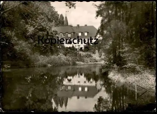 ÄLTERE POSTKARTE OBERHAUSEN PARTIE IM KAISERGARTEN SCHLOSS OBERHAUSEN TEICH JÄGERZAUN AK Ansichtskarte cpa postcard