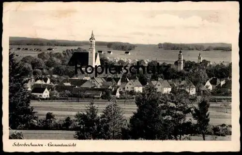 ALTE POSTKARTE SCHROBENHAUSEN GESAMTANSICHT Totalansicht Panorama Bayern Ansichtskarte AK postcard cpa