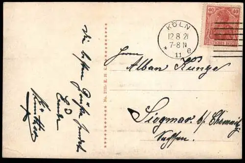 ALTE POSTKARTE KÖLN BLICK AUF DIE HAFENANLAGEN UND LEYSTAPEL DAMPFER SCHIFFE Schiff ship Ansicthskarte AK postcard cpa