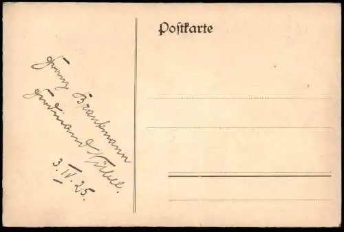 ALTE POSTKARTE WARENDORF DIE ERSTEN EINJÄHRIGE AUFBAUSCHULE 1925 HOFFNUNG ADLER Abschluss Studentica Couleurkarte