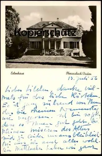 ALTE POSTKARTE ERLENHAUS OBERSASBACH BADEN VILLA HAUS SASBACH BEI ACHERN ORTENAU cottage Ansichtskarte AK cpa postcard