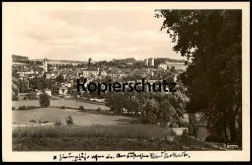 ÄLTERE POSTKARTE SCHLEIZ THÜRINGEN PANORAMA GESAMTANSICHT 1954 Ansichtskarte postcard cpa AK