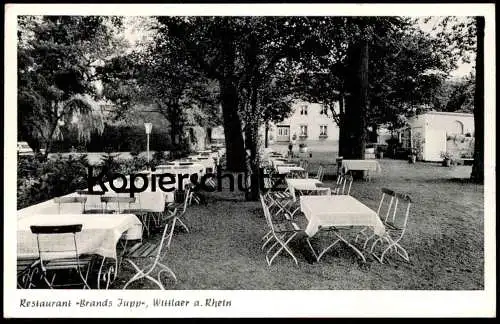 ALTE POSTKARTE RESTAURANT BRANDS JUPP WITTLAER AM RHEIN DÜSSELDORF Ansichtskarte AK cpa postcard