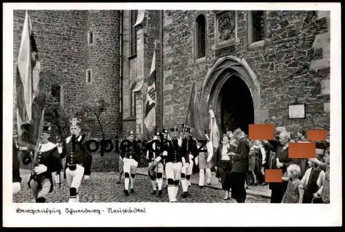 ALTE POSTKARTE BERGAUFZUG SCHNEEBERG - NEUSTÄDTEL Bergleute Bergmänner Tracht Tradtion Bergparade Ansichtskarte AK cpa