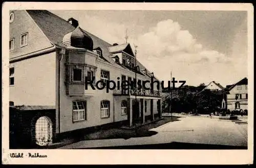 ALTE POSTKARTE WIEHL RATHAUS IM OBERBERGISCHEN RHEINLAND Ansichtskarte AK postcard cpa