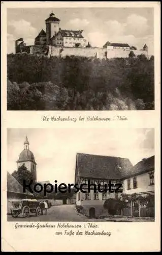 ALTE POSTKARTE GEMEINDE-GASTHAUS AM FUSSE DER WACHSENBURG BEI HOLZHAUSEN IN THÜRINGEN Ansichtskarte postcard cpa AK