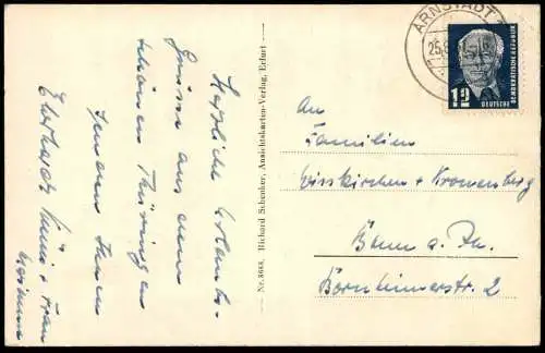 ALTE POSTKARTE GEMEINDE-GASTHAUS AM FUSSE DER WACHSENBURG BEI HOLZHAUSEN IN THÜRINGEN Ansichtskarte postcard cpa AK