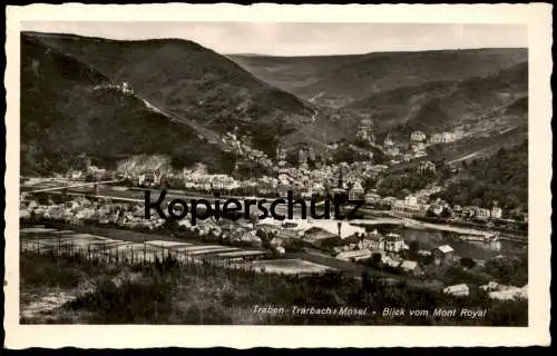 ALTE POSTKARTE TRABEN-TRARBACH AN DER MOSEL 1941 PANORAMA BLICK VOM MONT ROYAL Ansichtskarte AK postcard cpa