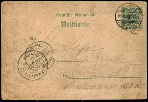 ALTE LITHO POSTKARTE BRÜHL BEI KÖLN GRUSS AUS DEM BRÜHLER PAVILLON FRANZ KLUTH DAMPFLOK ZUG 1898 Ansichtskarte postcard