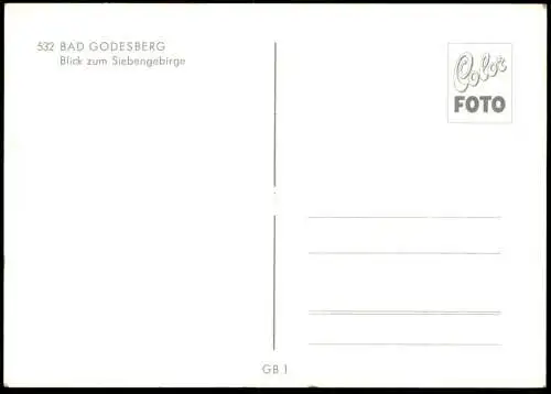 ÄLTERE POSTKARTE BAD GODESBERG BLICK ZUM SIEBENGEBIRGE M.S. RÜDESHEIM RHEIN SCHIFF ship Ansichtskarte AK cpa postcard