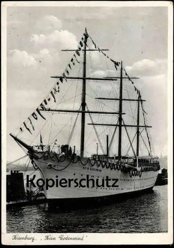 ÄLTERE POSTKARTE SEGELSCHIFF HEIN GODEWIND HAMBURG JUGENDHERBERGE 1933 EX PELLWORM sailing ship postcard Ansichtskarte