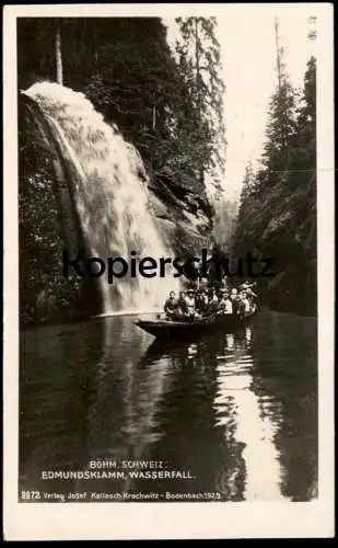 ALTE POSTKARTE EDMUNDSKLAMM WASSERFALL Hrensko Janov Böhmen Czech Republic Ceska Cesko cascade Ansichtskarte postcard AK