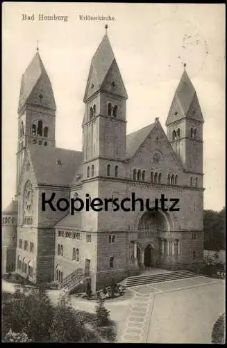 ALTE POSTKARTE BAD HOMBURG ERLÖSERKIRCHE Kirche Ansichtskarte AK cpa postcard