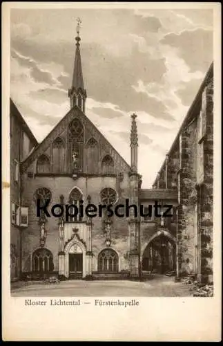 ALTE POSTKARTE KLOSTER LICHTENTAL FÜRSTENKAPELLE BADEN-BADEN Kapelle couvent Ansichtskarte postcard cpa