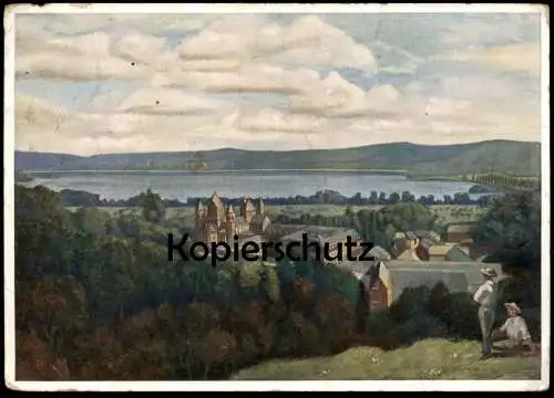 ALTE KÜNSTLER-POSTKARTE MARIA LAACH BENEDIKTINERABTEI BENEDIKTINER-ABTEI KLOSTER EIFEL GLEES Brohltal couvent AK cpa