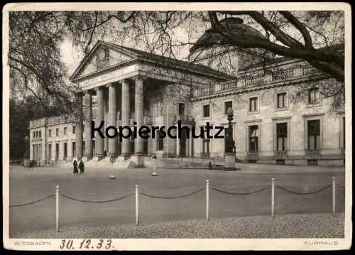 ALTE POSTKARTE WIESBADEN KURHAUS 1933 Ansichtskarte AK cpa postcard