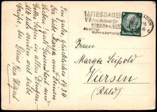 ALTE POSTKARTE WIESBADEN KURHAUS 1933 Ansichtskarte AK cpa postcard