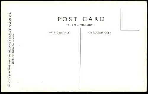 ÄLTERE POSTKARTE SCHIFF H.M.S. VICTORY POUNDER GUNS LOWER GUN DECK Kriegsschiff war ship postcard Ansichtskarte AK cpa