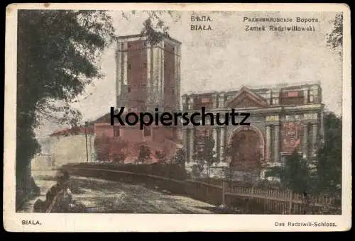 ALTE POSTKARTE BIELSKO BIALA ZAMEK RADZIWILLOWSKI DAS RADZIWILL-SCHLOSS chateau Polska Polen Poland AK cpa postcard