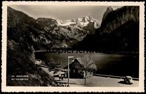 ALTE POSTKARTE GOSAUSEE MIT DACHSTEIN VW KÄFER Kever Coccinelle Volkswagen Auto car voiture Ansichtskarte cpa postcard