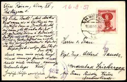 ALTE POSTKARTE BREITENFURT BEI WIEN GRABEN PANORAMA STEMPEL ÖSTERREICHISCHE ZENSURSTELLE 482 Ansichtskarte cpa postcard