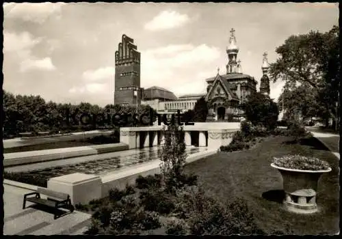 ÄLTERE POSTKARTE DARMSTADT KÜNSTLERKOLONIE RUSSISCHE KAPELLE russian chapel cpa postcard AK Ansichtskarte