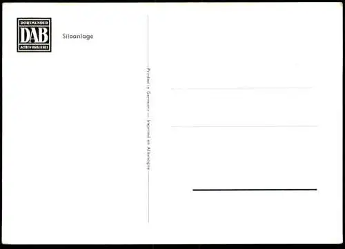 ÄLTERE POSTKARTE DORTMUND DAB DORTMUNDER-ACTIEN-BRAUEREI SILOANLAGE Ansichtskarte AK postcard cpa