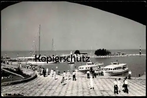 ÄLTERE POSTKARTE TIHANY KIKÖTO HAFEN UNGARN Fähre Schiff Port ferry ship hungary Magyarország Ansichtskarte AK postcard