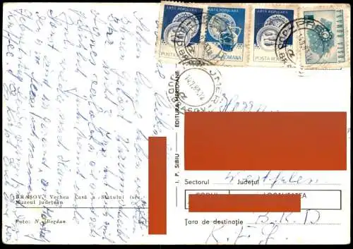 ÄLTERE POSTKARTE BRASOV VECHEA CASA A SFATULUI MUZEUL JUDETEAN Rumänien Romania roumanie Ansichtskarte AK postcard cpa