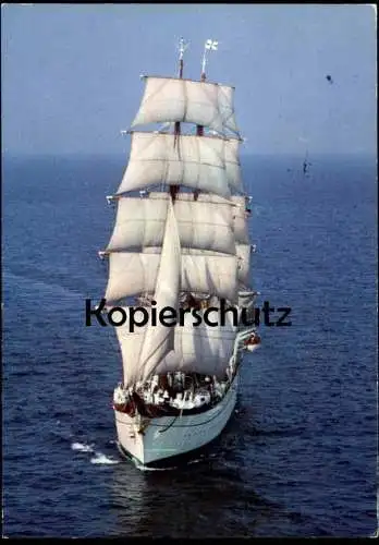 ÄLTERE POSTKARTE SEGELSCHULSCHIFF GORCH FOCK SEGELSCHIFF SCHIFFSSTEMPEL Schiff sailing ship Ansichtskarte cpa postcard