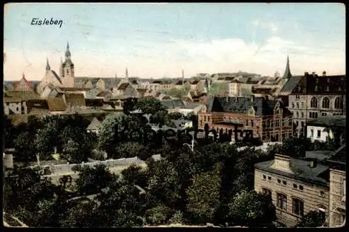 ALTE POSTKARTE EISLEBEN PANORAMA 1909 Ansichtskarte AK cpa postcard