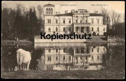 ALTE POSTKARTE SCHLOSS LYNTUPY DER KRIEG IM OSTEN PALAST BISCHEWSKY PASTAWY PASTAVY Belarus cpa postcard Ansichtskarte