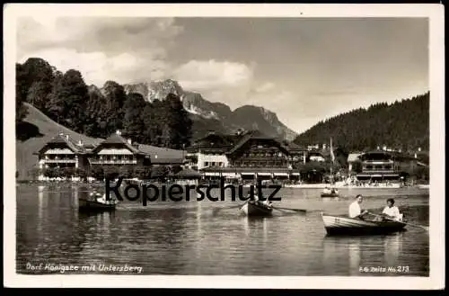 ALTE POSTKARTE DORF KÖNIGSEE MIT UNTERSBERG BERCHTESGADENER LAND 1935 KÖNIGSSEE Schönau Ansichtskarte AK cpa postcard