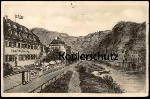 ALTE POSTKARTE NIEDEREMMEL-PIESPORT GASTHOF MOSELLORELEY MATTH. ARENS FREMDENPENSION MOSEL Ansichtskarte AK postcard cpa