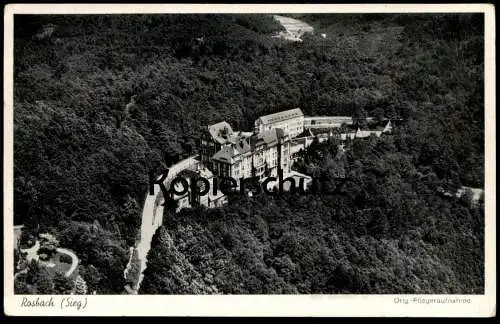 ALTE POSTKARTE ROSBACH AN DER SIEG PANORAMA ORIGINAL FLIEGERAUFNAHME LUFTBILD KURHAUS WINDECK Ansichtskarte cpa postcard